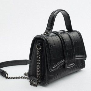Black Zara mini city bag